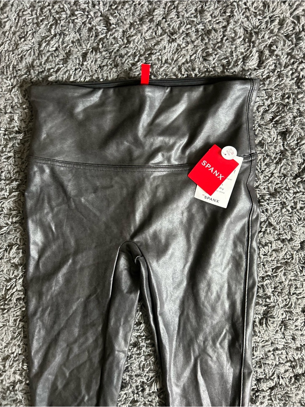 SPANX women Faux Leather High-Waist Leggings - Black - Picture 2 of 3